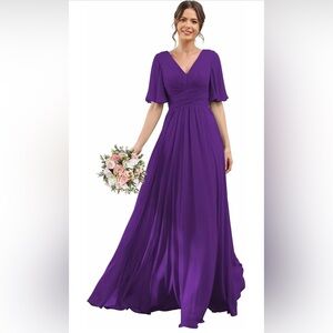 Elegant Purple Maxi Dress for Women